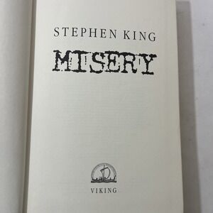 Misery‎ — Stephen King (1987 Hardcover) First Edition No Dust Cover